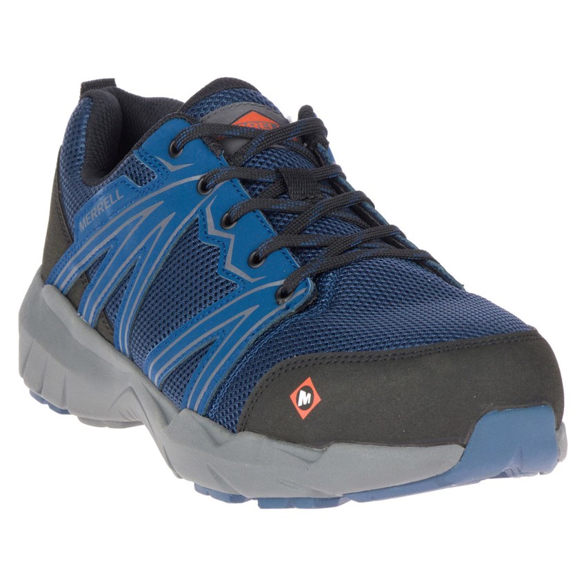 Chaussure de Securite Merrell Fullbench Superlite Alloy Toe Bleu Homme | N.D.TDNO